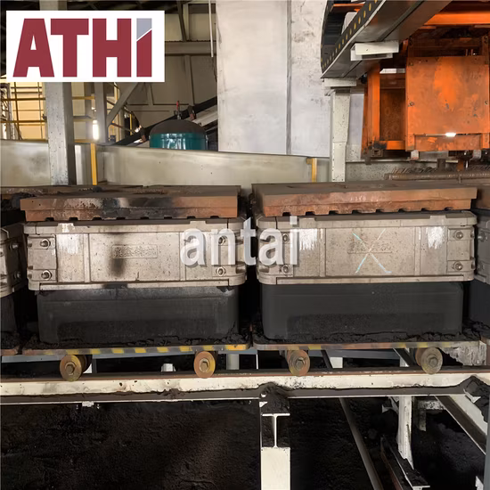 Línea de moldeo automático de pastillas y discos de freno sin matraz de fundición